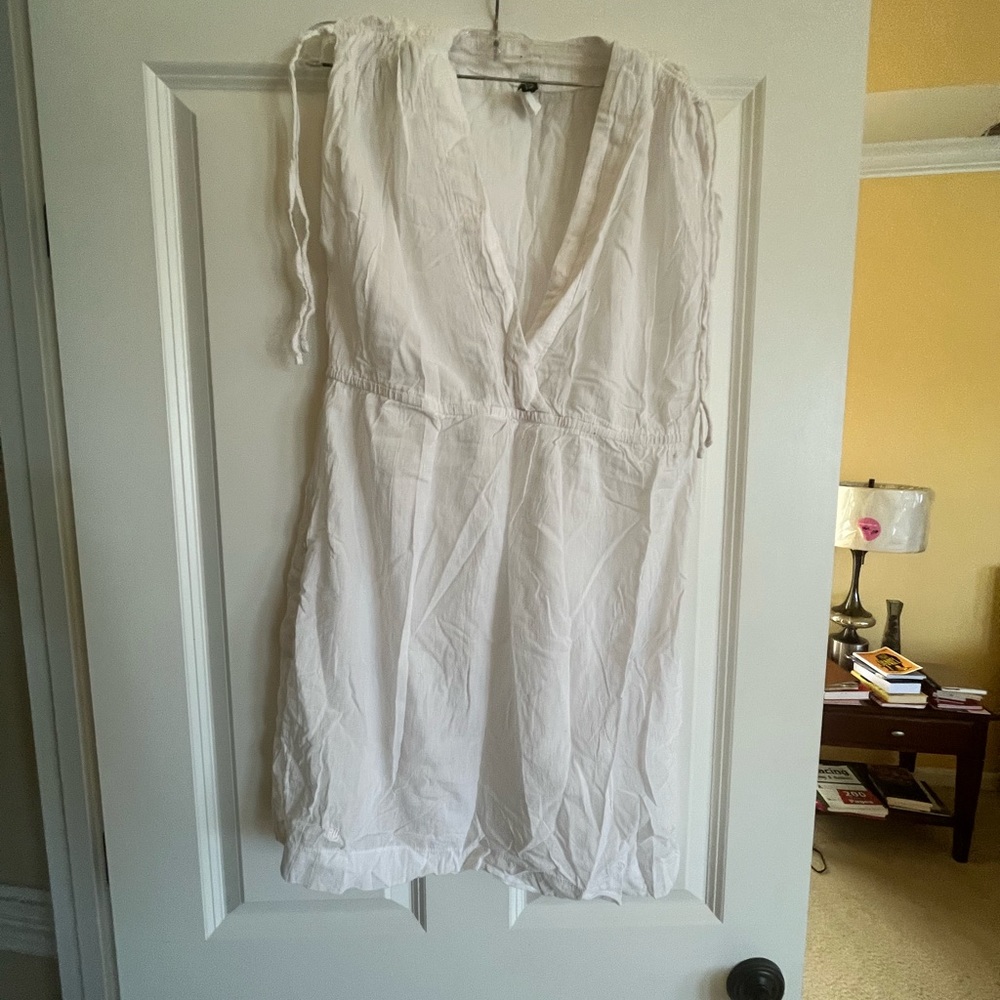 Ralph Lauren White Cotton Swimsuit Coverup EUC